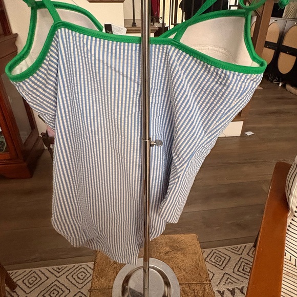 J. Crew Green and White Top - Picture 4 of 4